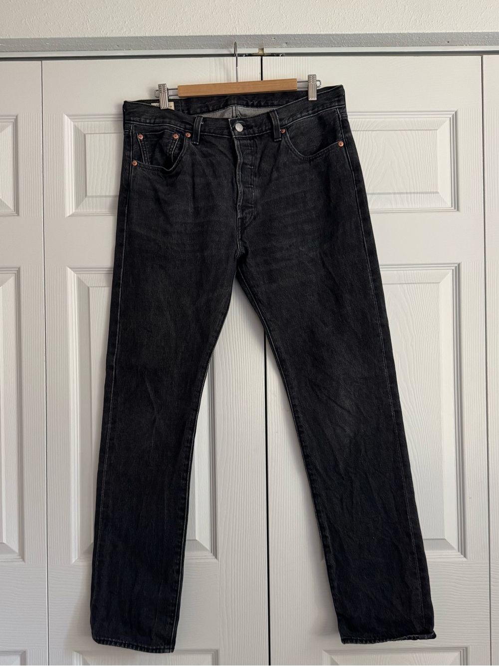 Levi’s 501 Black Selvedge Tapered Jeans